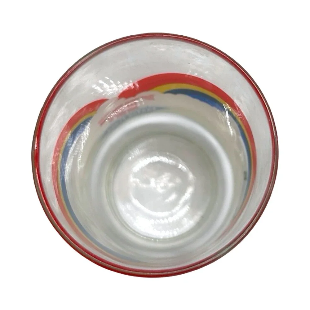 Vintage Tastee-Freez Rainbow‎ It's Tee-rific Mascot Glass Tumbler Advertising